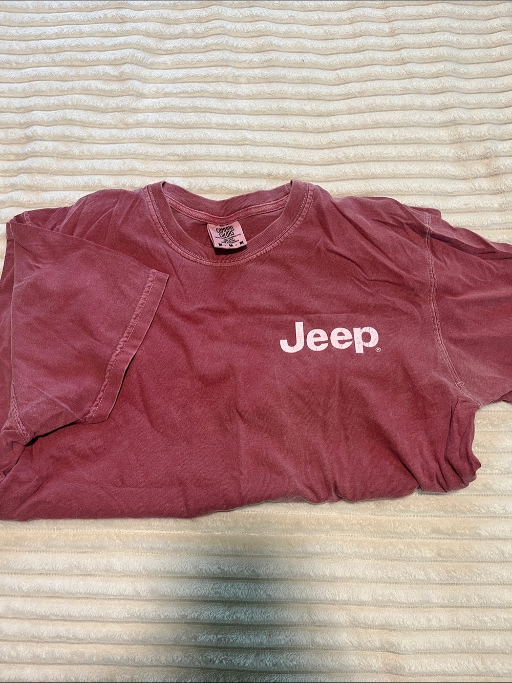 Jeep Crew Neck T-Shirt in Maroon